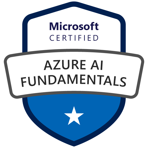 Microsoft Azure AI Fundamentals (AI-900) badge